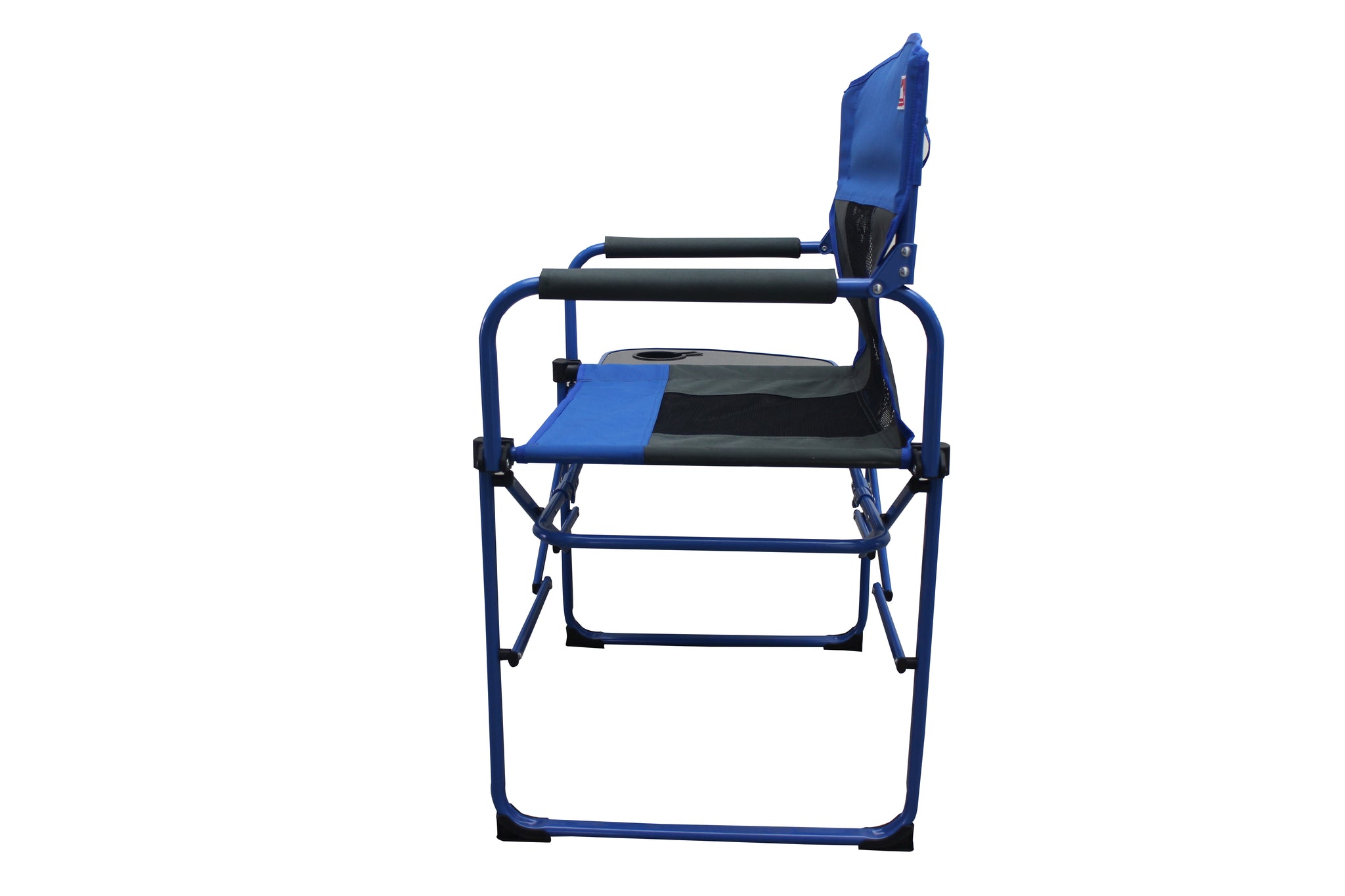 Outdoor Spectator Heavy Duty Compact Folding Camping Director Chair with Side Table and Carry Bag