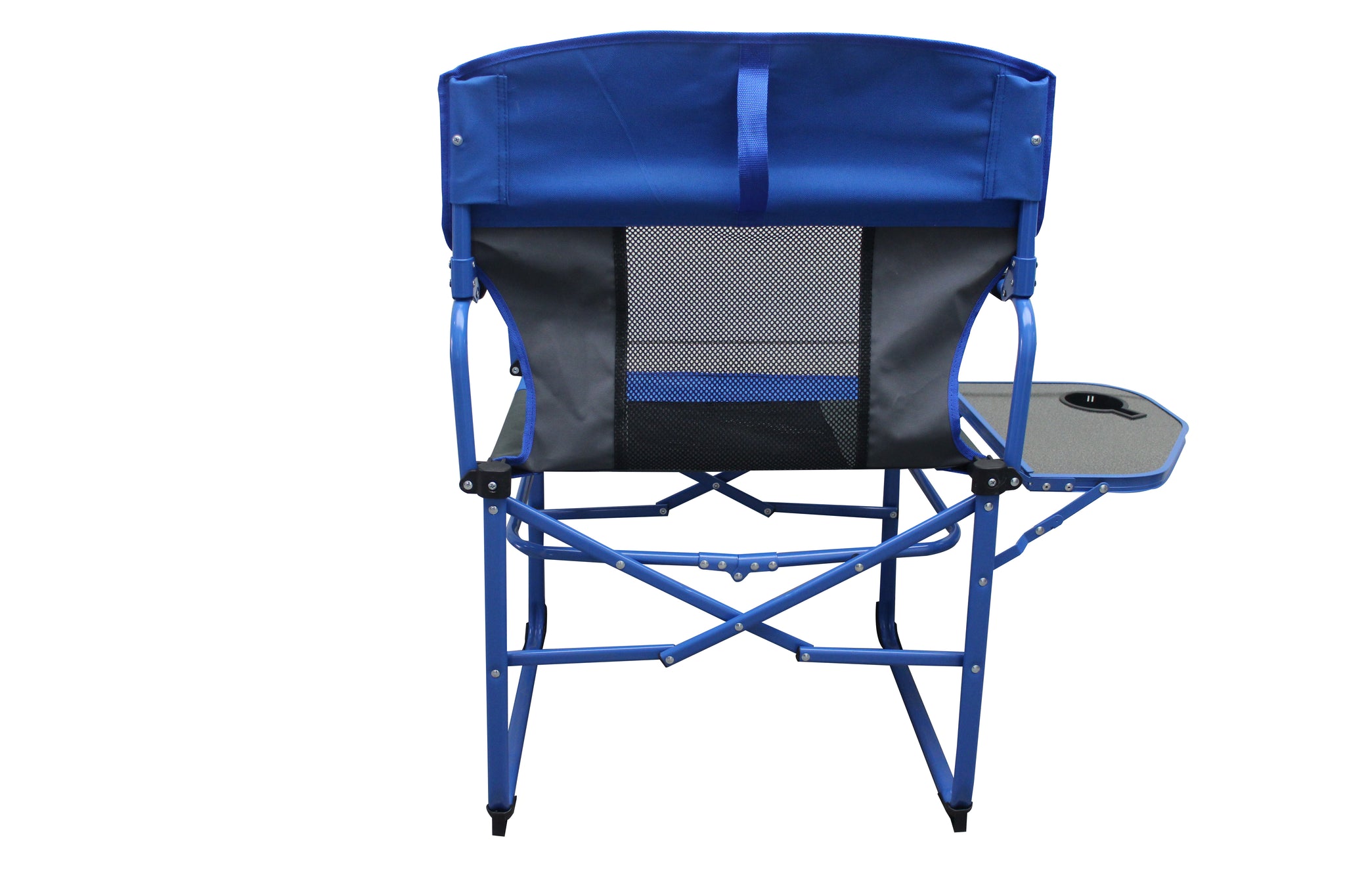 Outdoor Spectator Heavy Duty Compact Folding Camping Director Chair with Side Table and Carry Bag