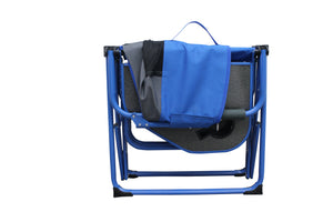 Outdoor Spectator Heavy Duty Compact Folding Camping Director Chair with Side Table and Carry Bag